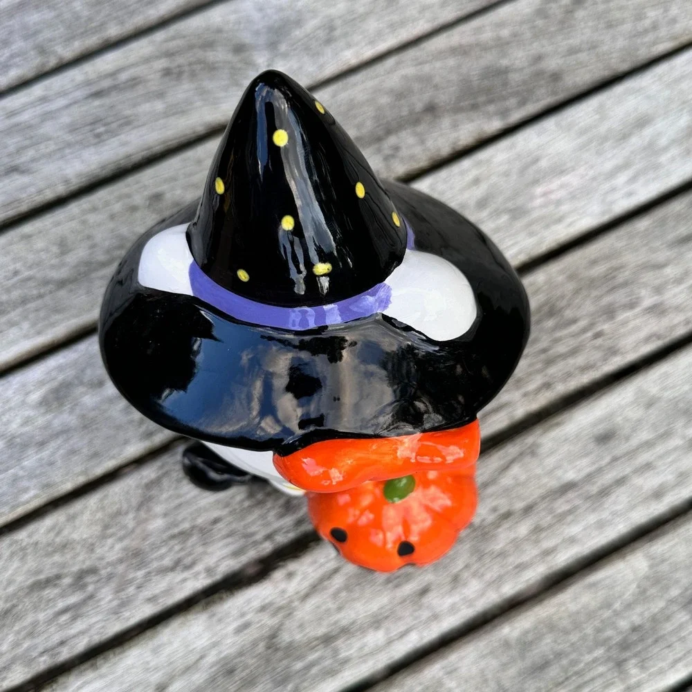Blue Sky Sanrio Hello Kitty Halloween Witch Ceramic Figurine Pumpkin 2024 6.5